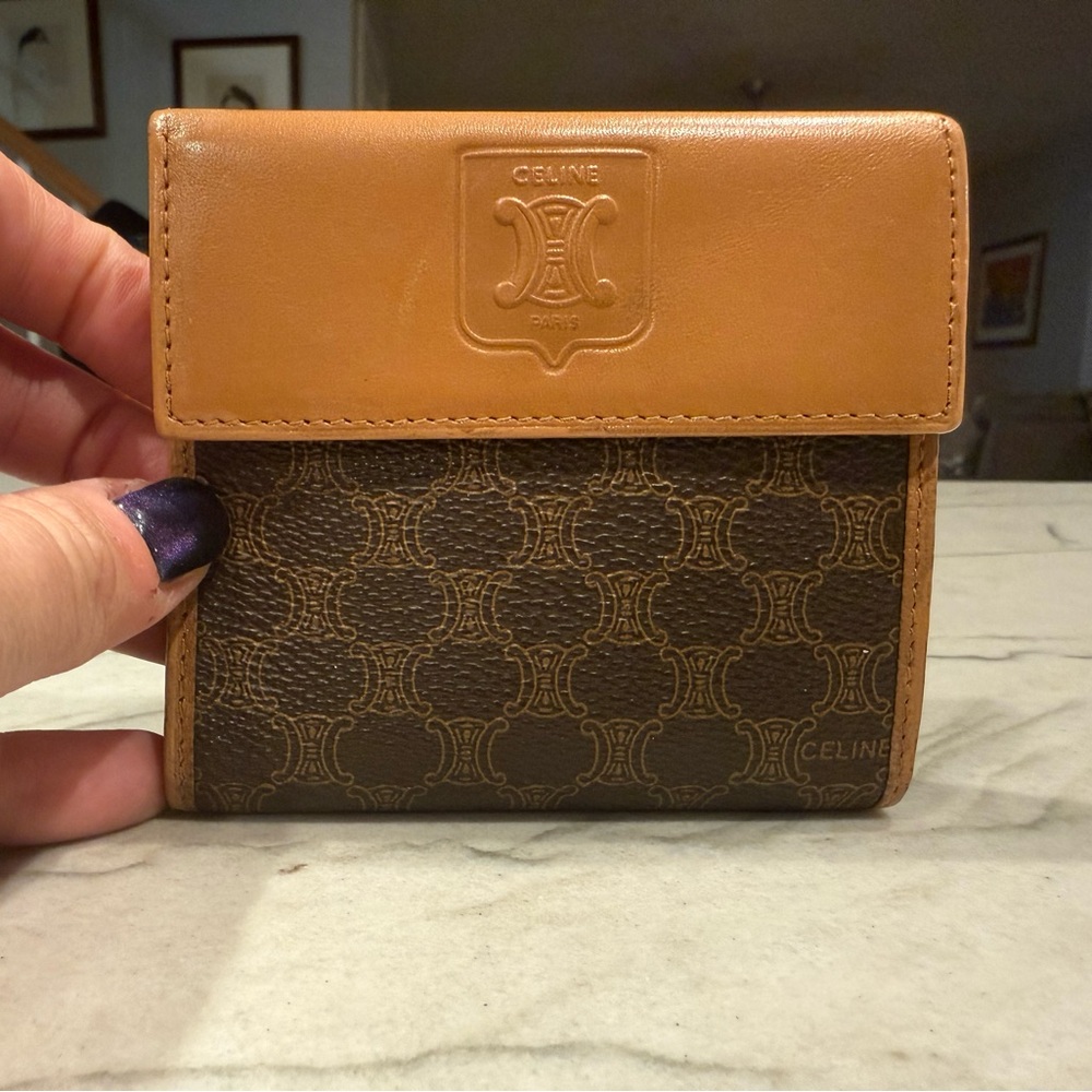 CELINE MACADAM BI-FOLD COMPACT WALLET VINTAGE - Picture 2 of 16